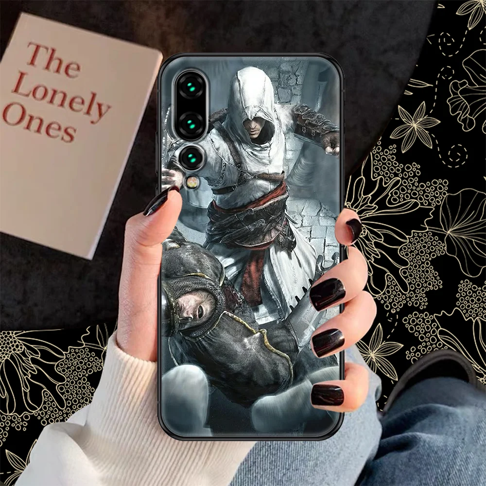 

Assassin's Creed Game Phone case For Huawei P Mate P10 P20 P30 P40 10 20 Smart Z Pro Lite 2019 black painting Etui luxury bumper