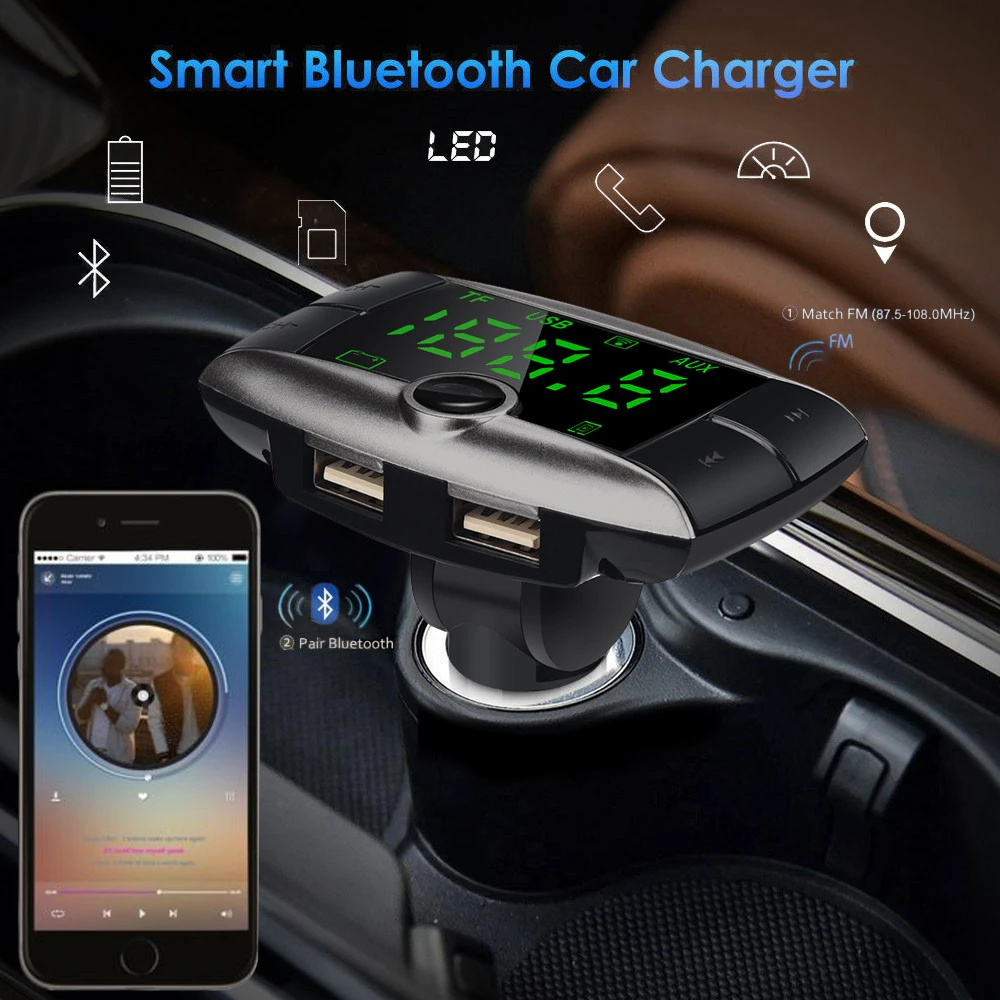 Omeshin беспроводной Bluetooth FM передатчик модулятор Автомобильный комплект MP3 плеер