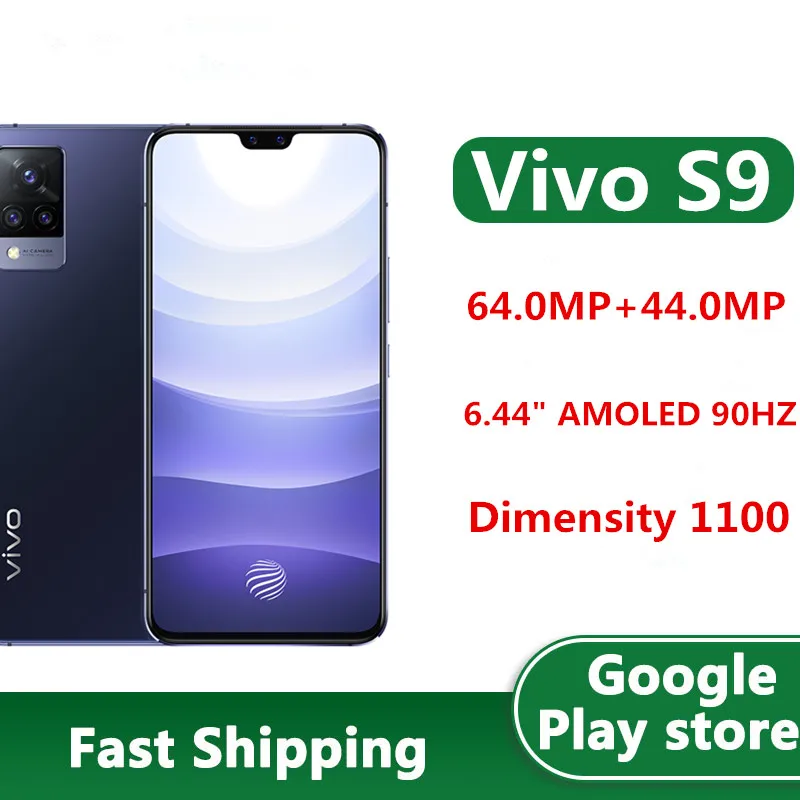 В наличии Vivo S9 5G мобильный телефон 64.0MP 5 камер Android 11 0 6 44 &quot90 Гц 33 Вт Зарядное