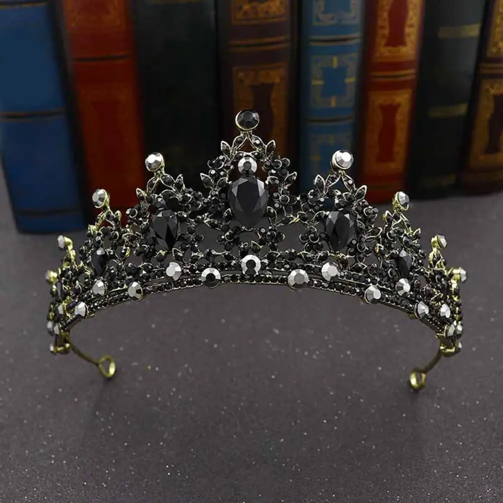 

Леди Корона надёжная Стразы Встроенная барокко Королева Корона блестящая Ретро свадебная корона