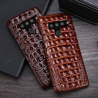 genuine leather phone case for lg v50 v40 v30 v20 v10 g3 g4 g5 g6 g7 g8 g8s q6 q7 q8 thinq crocodile back texture cover funda