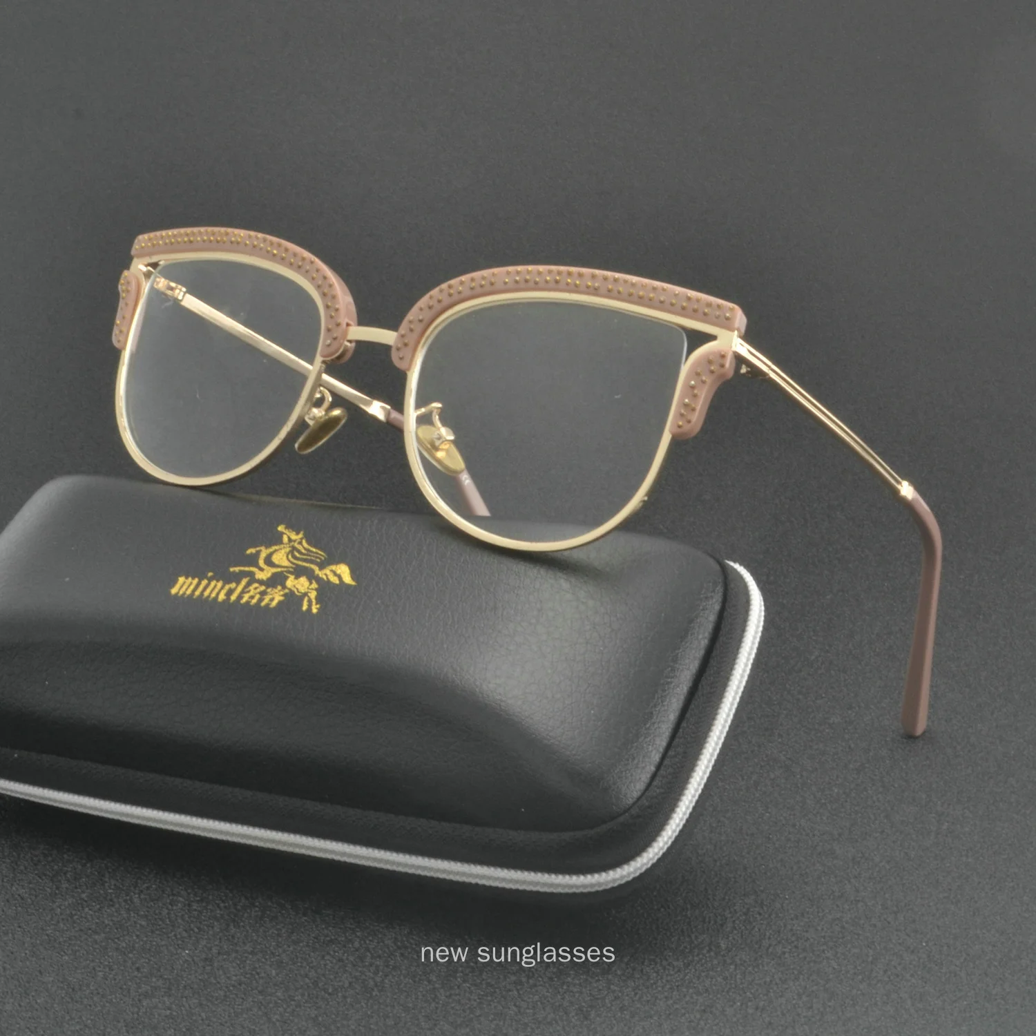 MINCL/2020 новые ретро металлические очки оправа кошка женские золотые черные