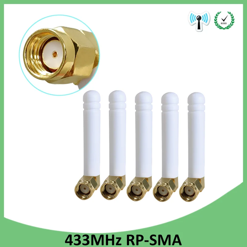 

433MHz antenna RP-SMA Connector 3dbi 433 mhz antena rubber waterproof antenne IOT wireless watermeter Gasmeter Lorawan Emeter