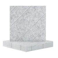 12pcs acoustic panels 3d line carving sound proof padding decorative wall tile for acoustic treatment