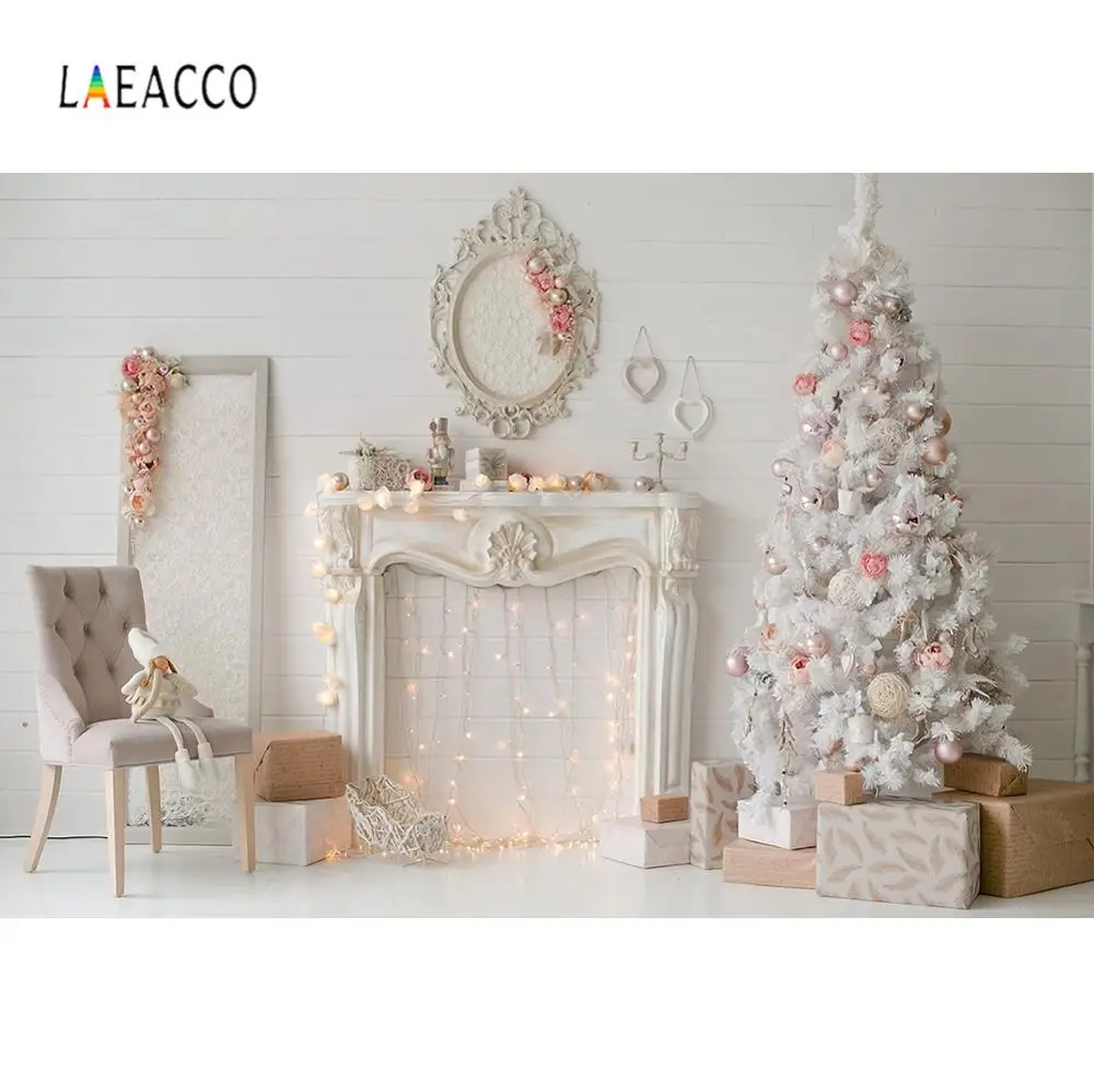 Laeacco Boudoir интерьер камин фотография рождественской елки фоны индивидуальные фотографические фоны для фотостудии