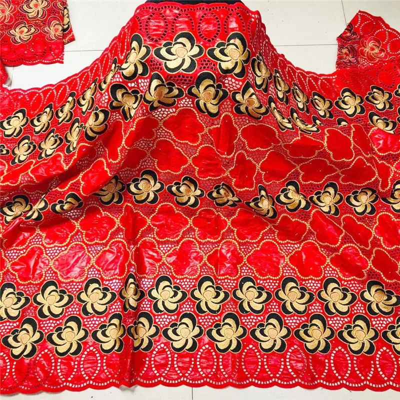 

Newcoming african lace fabric 5yards hollow out bazin riche lace fabric for lady clothes sewing A32AU151