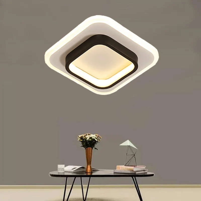 Современный светодиодный подвесной светильник с черным и белым корпусом для