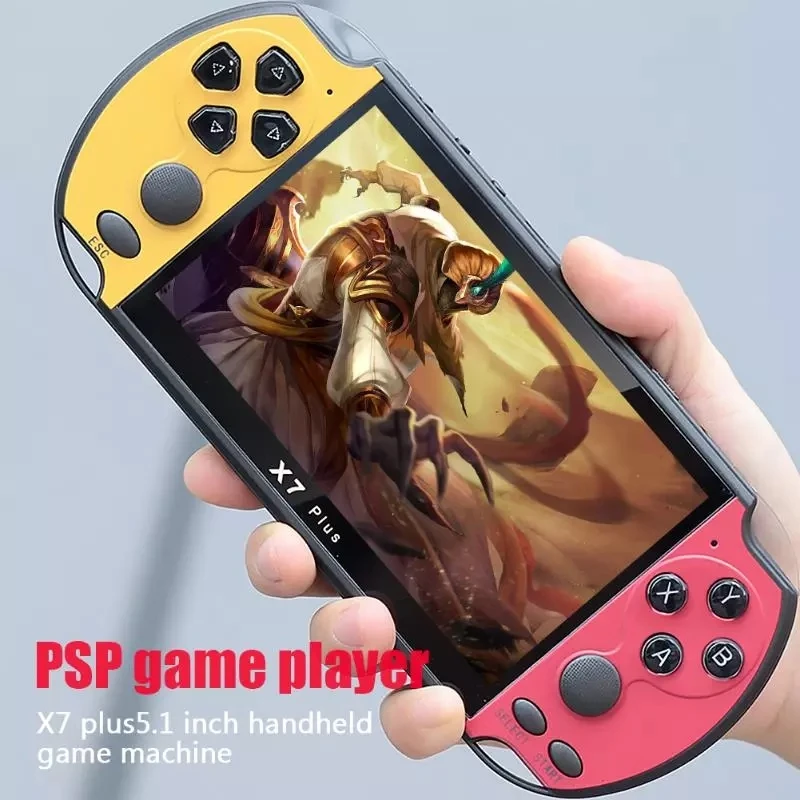 Игровая мини-консоль X7 Plus 8 ГБ HD-экран 5 1 дюйма портативная | Электроника