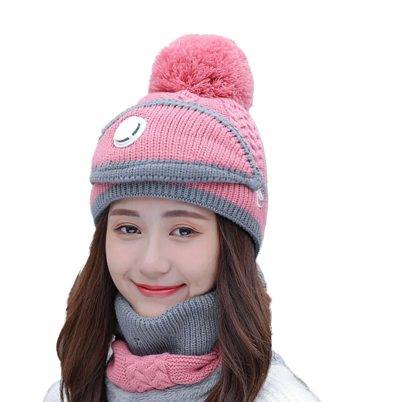 3 комплекта разнообразные облегающие шапки женские зимние теплые толстые