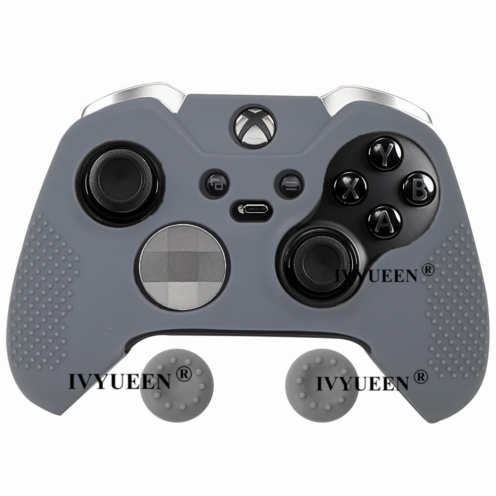 Серый IVYUEEN 5 цветов Противоскользящий силиконовый защитный чехол для microsoft Xbox One Elite контроллер Крышка палка для большого пальца ручки крышки - Цвет: Серый