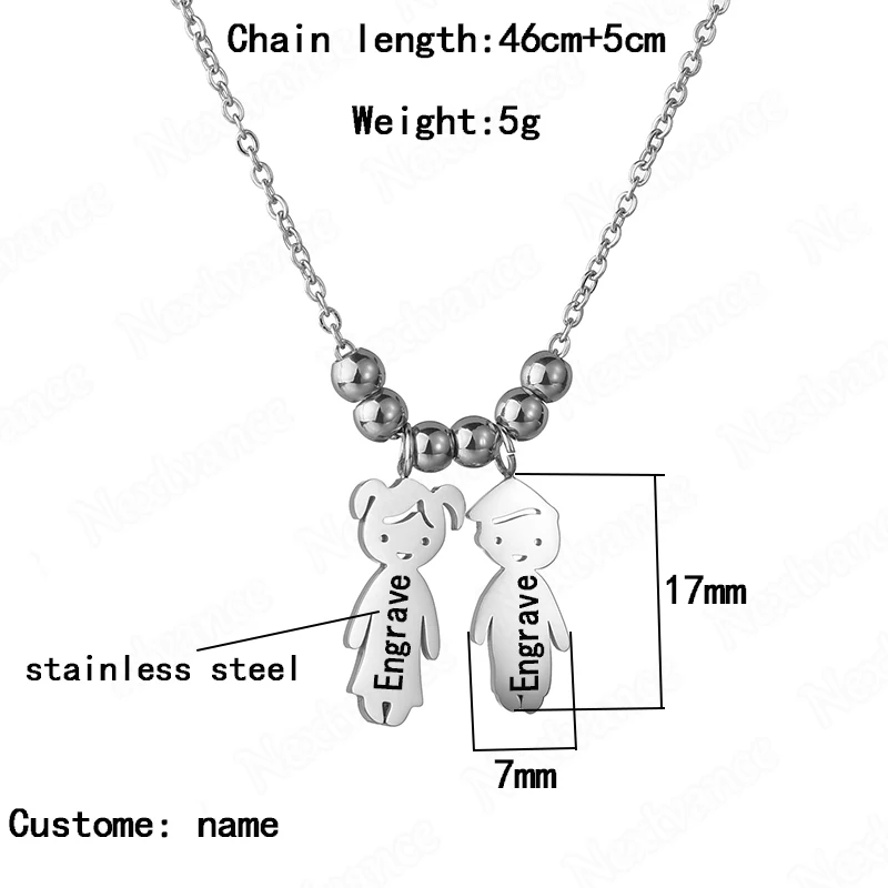 Nextvance из нержавеющей стали на заказ выгравированное имя ожерелье может выбрать