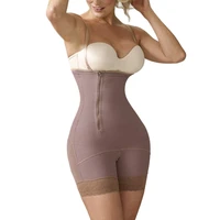 womens shapewear side zipper tummy control hip lift lace ajustable shoulder strap bodysuit butt lifter