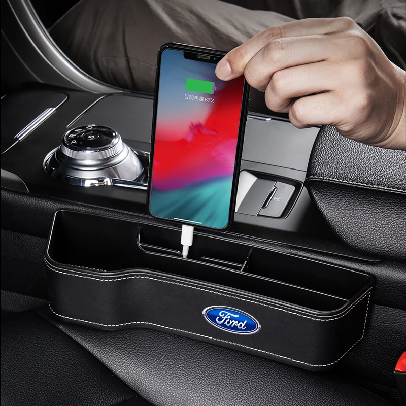 Car Seat Gap Slit Filler Wallet Phone Holder Crevice Fastener for Ford Focus 2 3 MK3 Kuga Escape Explorer Mondeo Mustang | Автомобили и