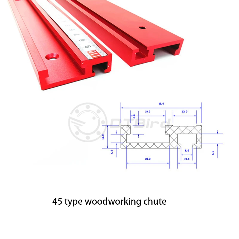 Chute Aluminium alloy T-tracks Model 45 T slot and Standard Miter Track Stop Woodworking Tool for workbench Router Table | Инструменты