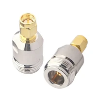 10pcs antenna rf connector n female to sma male pin goldplated rf adapter straight connector