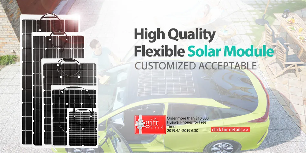 Полугибкая солнечная панель 2019 Вт Лидер продаж светильник Кая 180 |