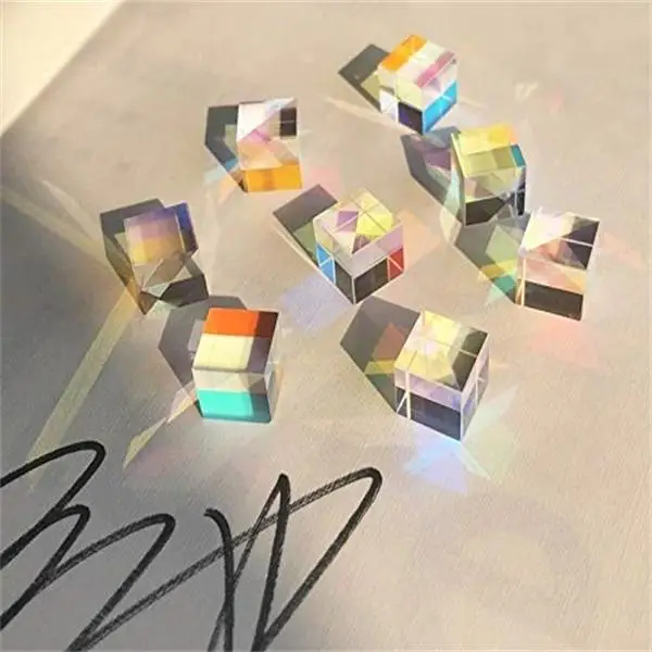 

RGB Dispersion Optical Glass Prism - Gift Of Light Prisma a Sei Facce Luminoso Light Combinare Cube Prism Stained Glass Fascio S