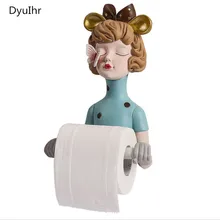 Nordic creative girl toilet paper holder resin roll holder water dispenser bathroom home decoration DXUIALOI