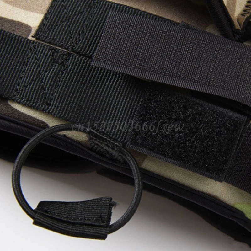 

OOTDTY Scuba Diving Neoprene Knife Wrap Camouflage Sheath Strap Leg Holder 2 Pockets