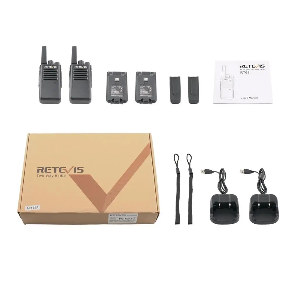 Retevis RT668 рация 2 шт. PMR PMR446 FRS двухстороннее радио UHF VOX портативное Walk Talk Way Радио для
