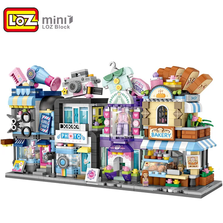 

LOZ Mini Blocks Street Flower Shop Building Bricks for Kids Toy Small Wedding Store Model Children Educational Gifts 1645-1648
