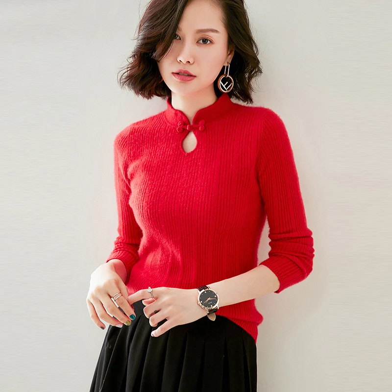 adishree 2020 woman winter 100% Cashmere sweaters autumn knitted Pullovers High Quality Warm Female thickening Turtleneck