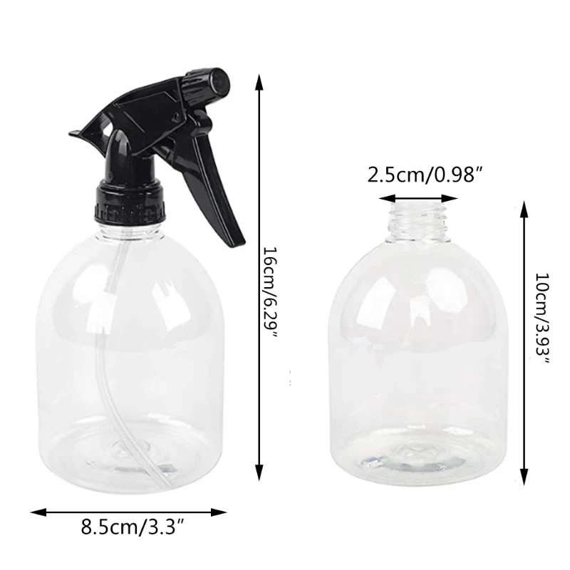 

5Pcs 250ml Clear Empty Spray Bottle with Adjustable Nozzle Refillable Cleaning Solution Container Mist Trigger Sprayer