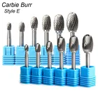Форма овальной формы E 6 мм 14 хвостовик инструменты для резьбы вольфрамовый Карбид роторный фреза для гравировки металла стали с ЧПУ