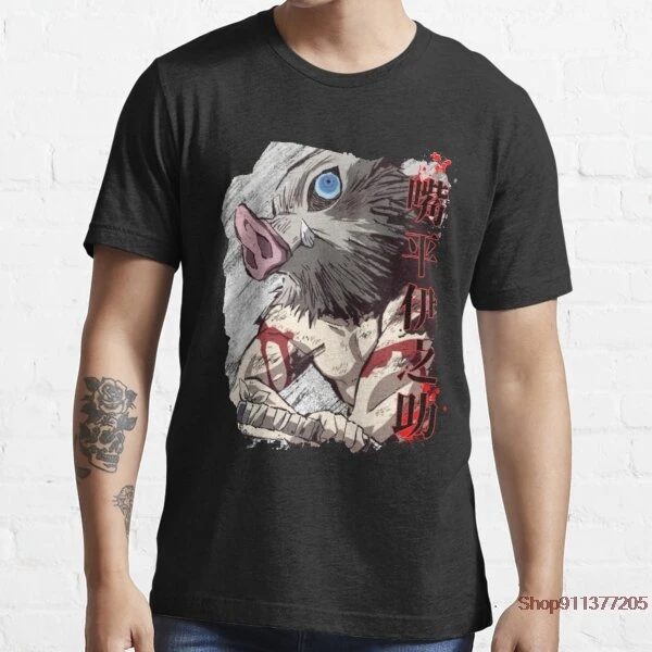 

Футболка Inosuke The Wild Pig Мужская, 100% хлопок, уличная Стильная мужская футболка с принтом, повседневная мужская футболка с коротким рукавом