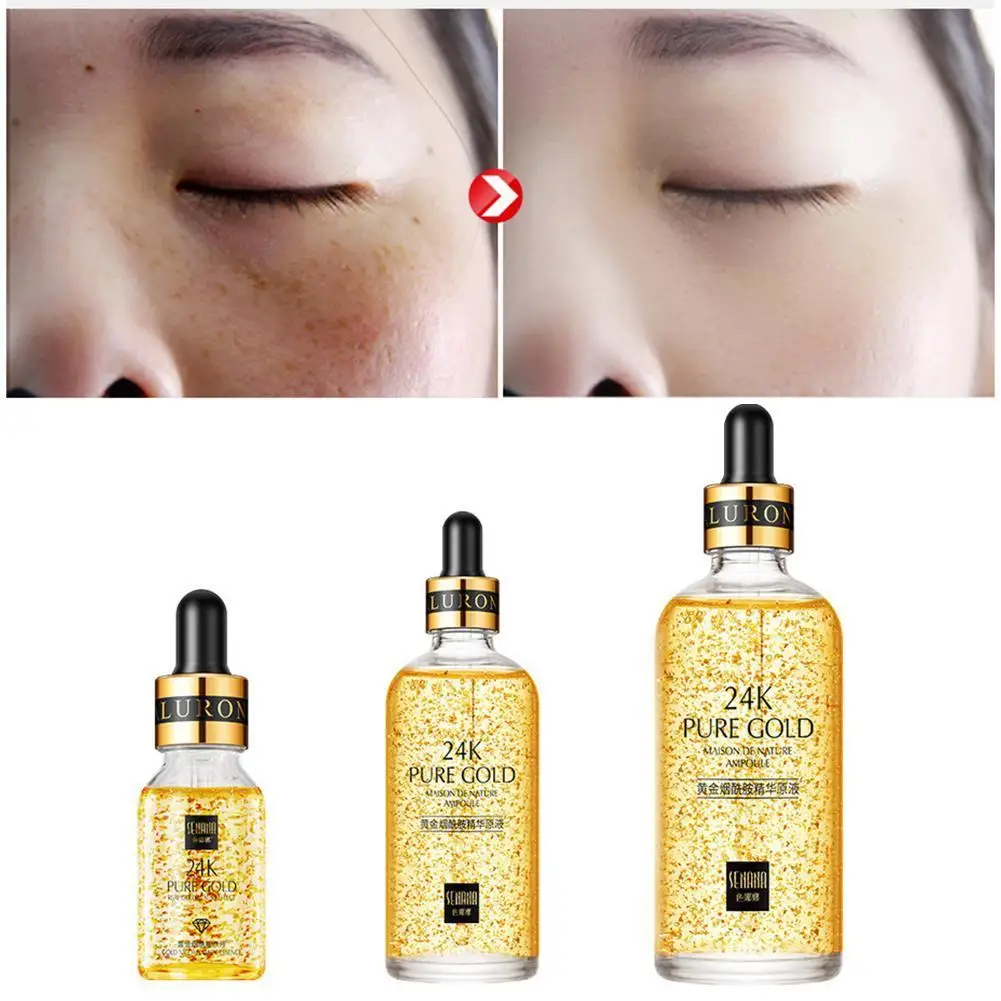 

24K Gold Face Serum Anti Firming Nicotinamide Whitening Skin Brighten Moisturizing Cream Care Z2B1