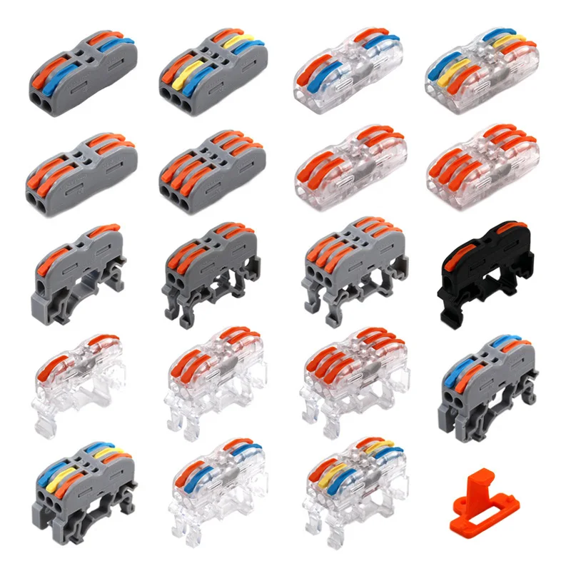 Проводные электрические разъемы тип Din-рейки быстрый Универсальный компактный