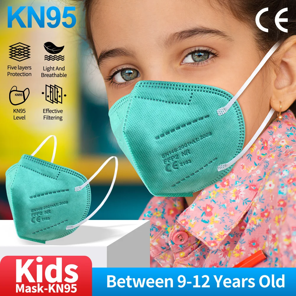 От 9 до 12 лет маска для детей kn95mask детская ffp2mask ce ребенка enfants многоразовые