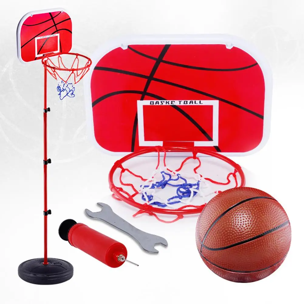 

Portable Basketball Rack Basketball Hoop With Stand Height Adjustable Basketball Backboard Stand Hoop Set For Indoors Kids Gifts