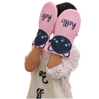3d cartoon cat paws oven mitts long cotton baking insulation gloves microwave heat resistant non slip kitchen gloves