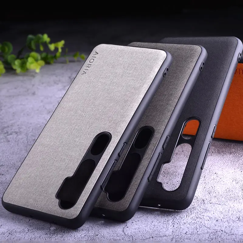 Текстильный чехол для Xiaomi mi note 10 pro, Жесткий ПК+ Мягкий ТПУ+ текстильный кожаный чехол, чехлы для mi note 10 pro
