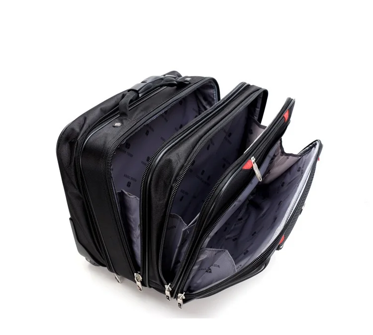 Letrend Business Oxford Rolling Luggage Casters 18 Inch Men Multifunction Carry On Wheels Suitcases Trolley Bag Travel Trunk on - Бизнес-чемодан на колесиках Letrend Oxford с литыми колесами для мужчин, 18 дюймов, многофункциональный, сумка-тележка для пе