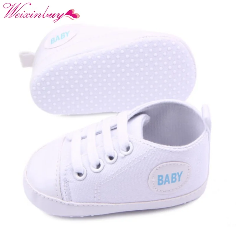 

Canvas Classic Sports Sneakers Newborn Baby Boys Girls First Walkers Shoes Infant Toddler Soft Sole Anti-slip Baby Shoes Drop