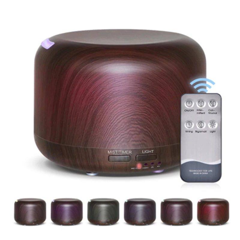 

Air Purifier Remote Control Wood Grain Housing Aroma Lamp For Essential Oils 300ml Aromatizador De Ambiente Humidifier Diffuser