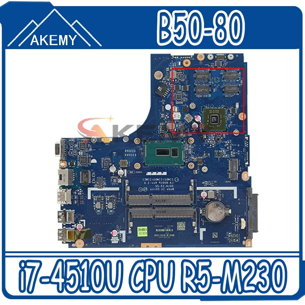 

LA-B091P материнская плата для ноутбука Lenovo B50-70 N50-70 B50-80 материнская плата i7-4510U процессор R5-M230 2G LA-B091P Rev: 1 Материнская плата Тест