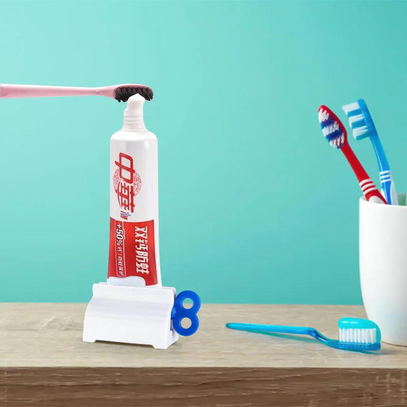 Многофункциональный синий ручной экструдер для зубной пасты пластиковый мытья