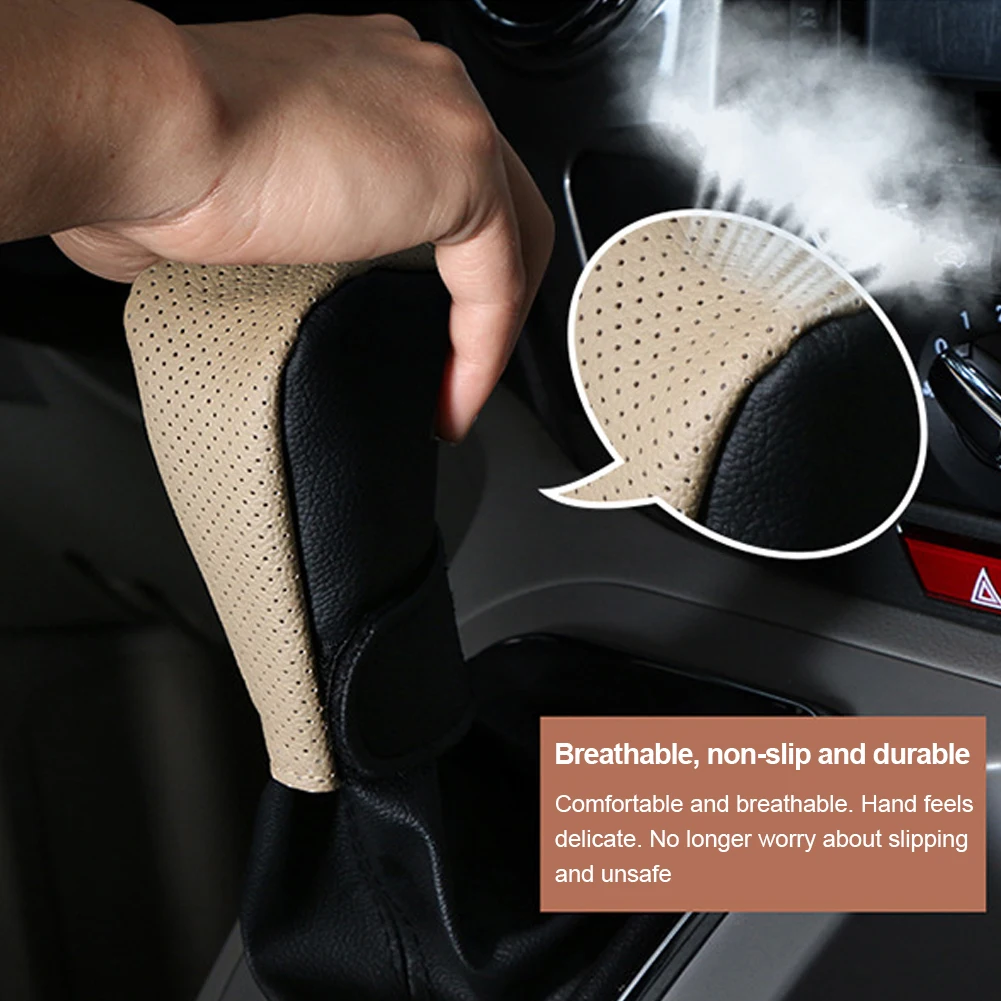 

PU Leather Gear Shift Knob Cover Protector Accessories AT Gear Head Shift Knob Cover