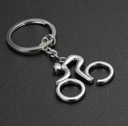 

Sport Man Keychain Metal Bicycle Bike Cycling Riding Keyring Key Chains Hanging Accessories