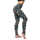 Леггинсы женские Стрейчевые с высокой талией, дышащие облегающие классические штаны для йоги в стиле ретро, с цветочным принтом граффити, длинные штаны для активного отдыха