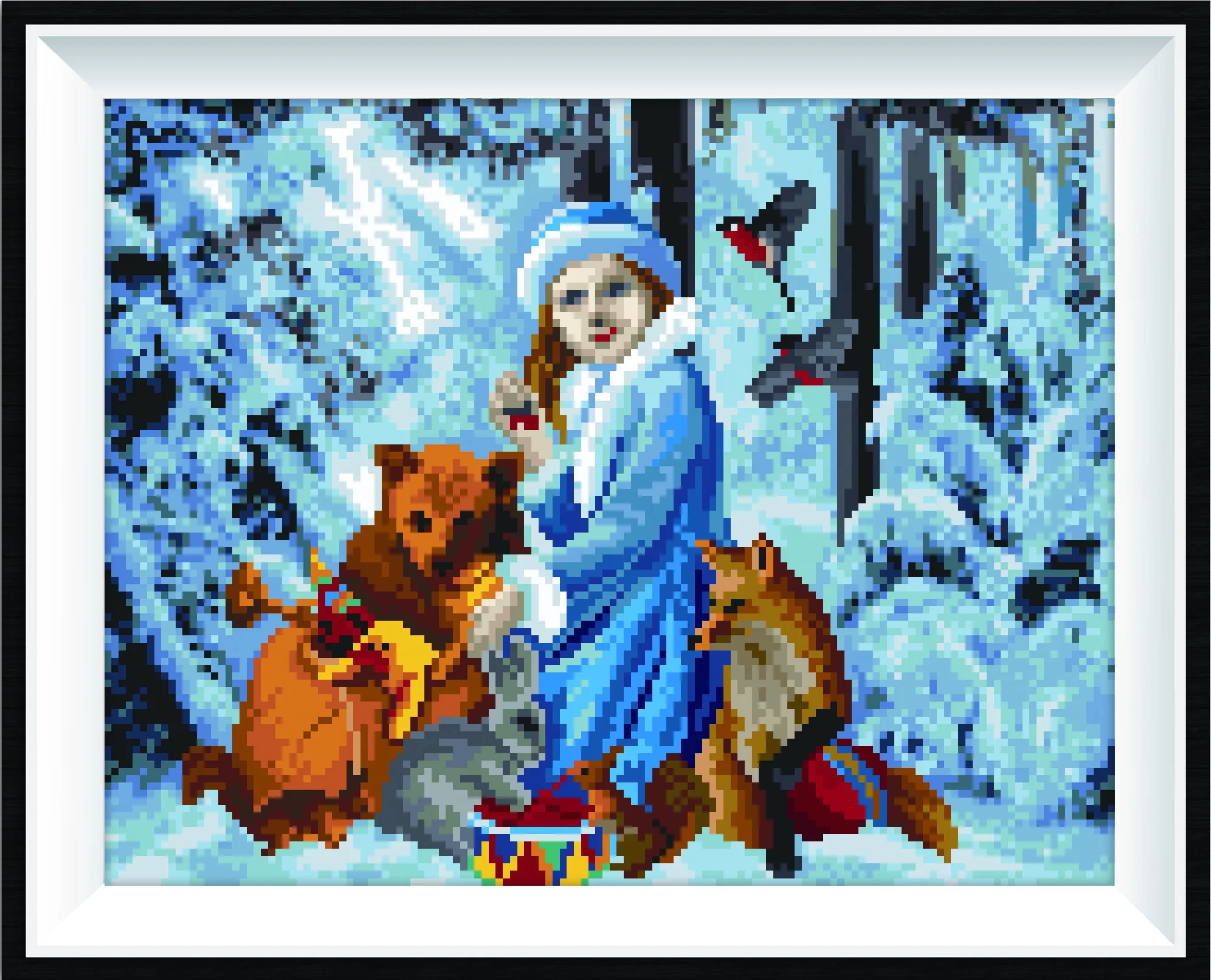 АБ Дрилл Вышивка Полная 5D Самостоятельная алмазная роспись крестом Милая девушка 30х40 Круглая ручная художественная декорацияКисточка Глиттером.