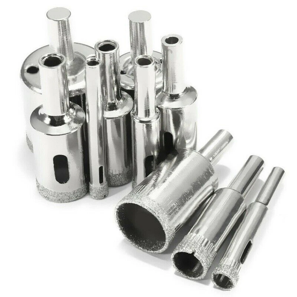 

10 pcs Diamond Hole Saw Kit Hole Saws Drill Diamond coating Nickel plated