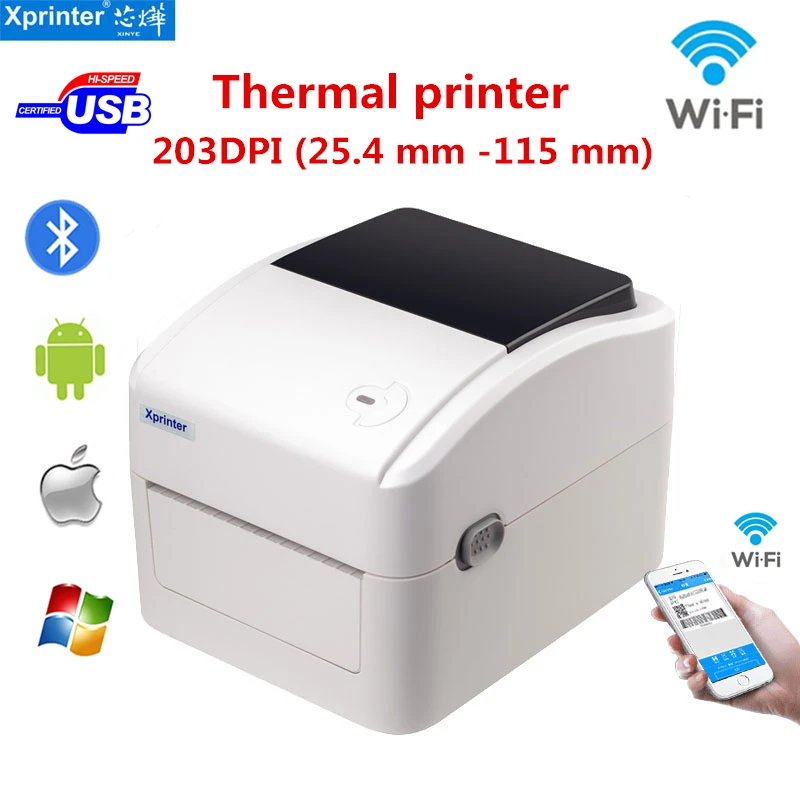 

XP-420B 100mm width High speed bluetooth USB pos barcode sticker printer machine thermal 4x6 shipping label printer for mobile