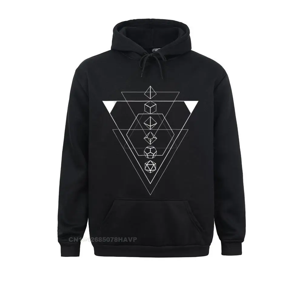 

Men Long Sleeve Nerdy Minimalist Polyhedral Dice Set Geeky D20 Hoodie Sweatshirts Design Hoodies Funny Funny Clothes