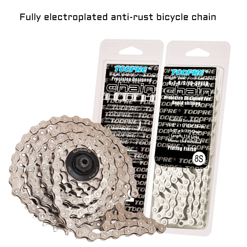

Brand Bicycle Chains 6 8 9 10 11Speed MTB Road Bike Chain 116 Links X8/X9/X10/X11.93 27 30 Speed Mounntain Bike Chains 116 Knots