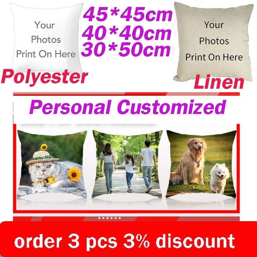 Двухсторонний льняной чехол для подушки Fuwatacchi Индивидуальные наволочки подушек