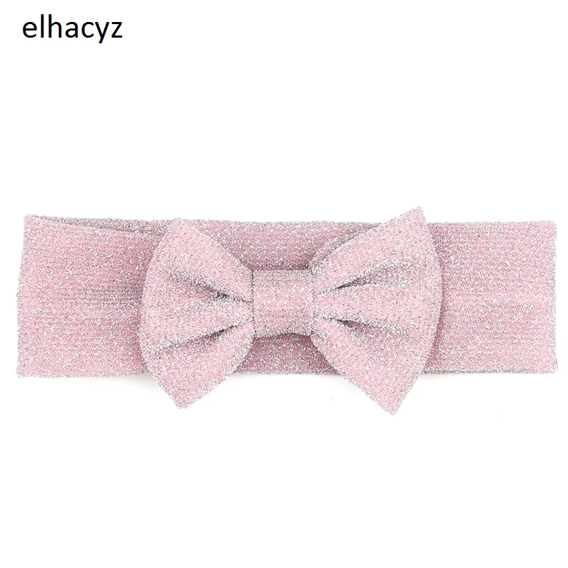 1PC NEW Girls Solid Elastic Headband For Children Glitter 4'ɻow Turban Hairband Hair Accessory Kids Bands Headwear |